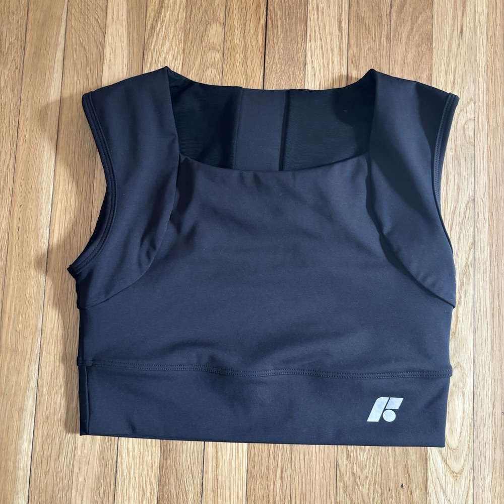 FORME Power Bra Black Posture Correcting Sports Bra Mesh Women's Medium Support